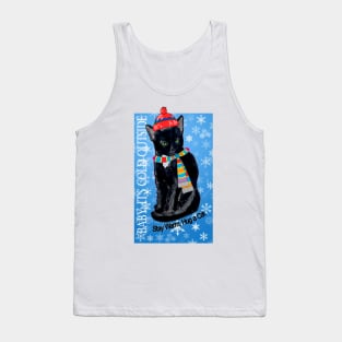 Baby, It's Cold Outside - Stay Warm, Hug a Cat Tank Top